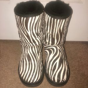 Authentic Zebra Print Short Classic UGG Boots